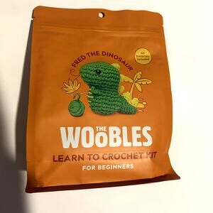 The Woobles Fred the Dinosaur Learn To Crochet Kit For Beginners With Hook NEW
